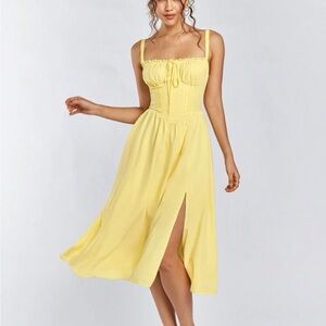 NWT- PARTHEA Tie Front Lace Spliced
Ruched Bodycon Dress Sun Dresses